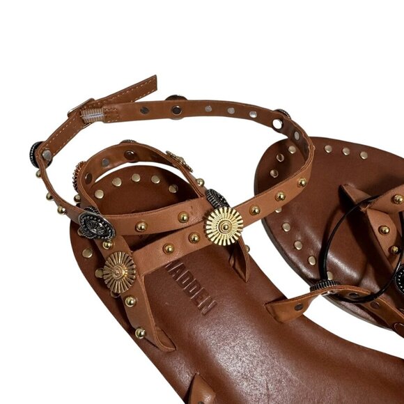 Steve Madden Women's Recent Ankle-Wrap Studded Flat Gladiator Sandals Size 9.5 - Picture 5 of 6